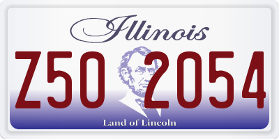 IL license plate Z502054