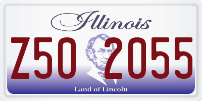 IL license plate Z502055