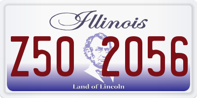 IL license plate Z502056