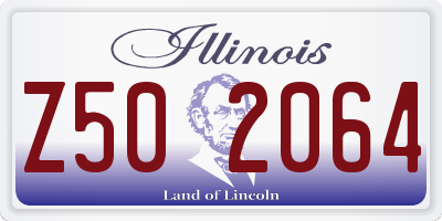 IL license plate Z502064