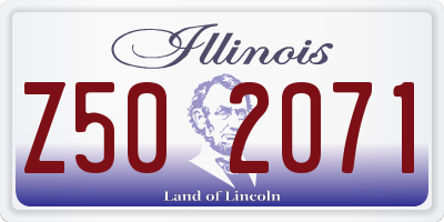 IL license plate Z502071