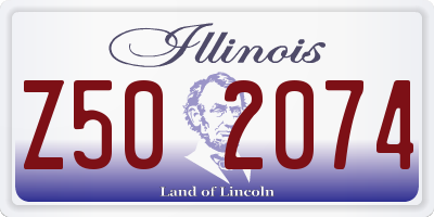 IL license plate Z502074