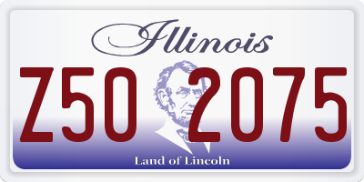 IL license plate Z502075