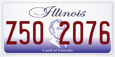 IL license plate Z502076
