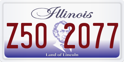 IL license plate Z502077