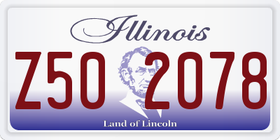 IL license plate Z502078
