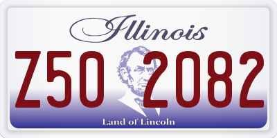 IL license plate Z502082
