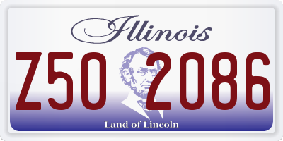 IL license plate Z502086
