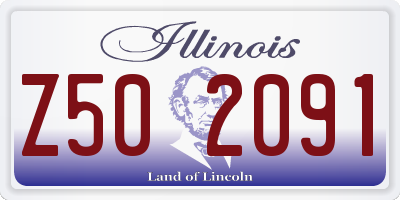 IL license plate Z502091