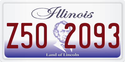 IL license plate Z502093