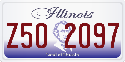 IL license plate Z502097
