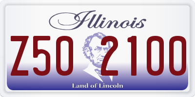 IL license plate Z502100