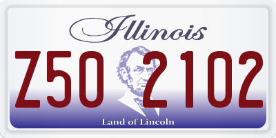 IL license plate Z502102