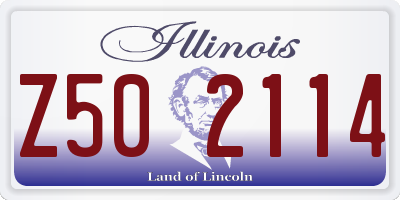 IL license plate Z502114