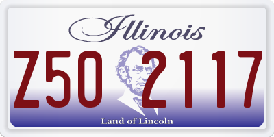 IL license plate Z502117