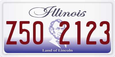 IL license plate Z502123