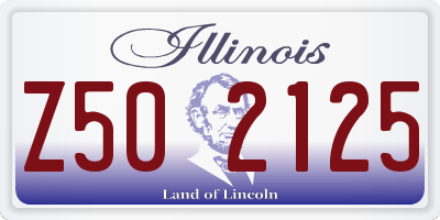IL license plate Z502125
