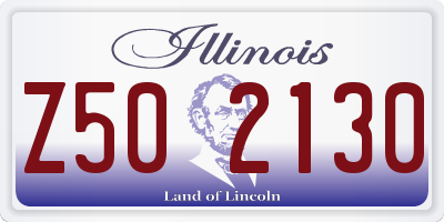 IL license plate Z502130