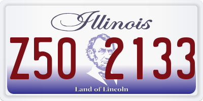 IL license plate Z502133