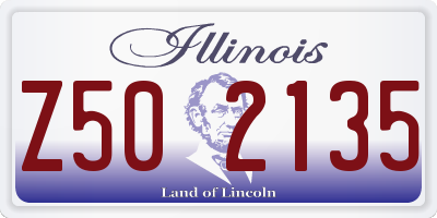 IL license plate Z502135