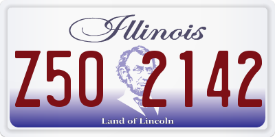 IL license plate Z502142