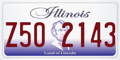 IL license plate Z502143
