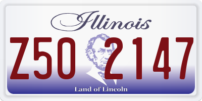 IL license plate Z502147