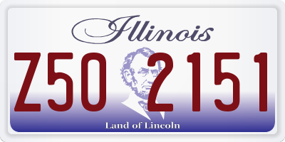 IL license plate Z502151