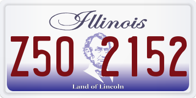 IL license plate Z502152