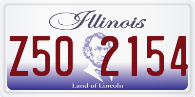 IL license plate Z502154