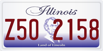IL license plate Z502158