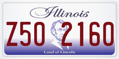 IL license plate Z502160