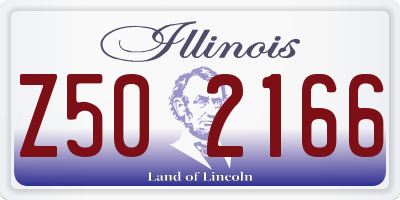 IL license plate Z502166