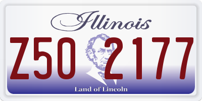 IL license plate Z502177