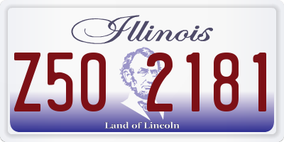 IL license plate Z502181