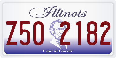 IL license plate Z502182