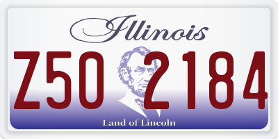 IL license plate Z502184