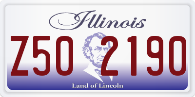 IL license plate Z502190