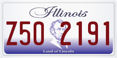 IL license plate Z502191