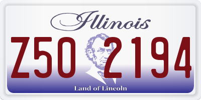 IL license plate Z502194