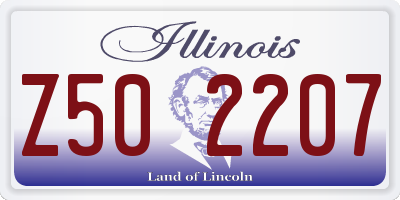 IL license plate Z502207