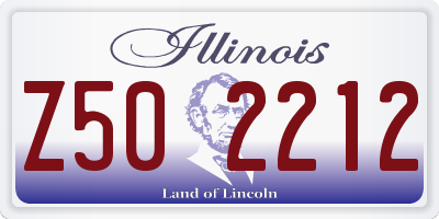 IL license plate Z502212