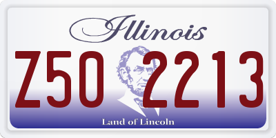 IL license plate Z502213