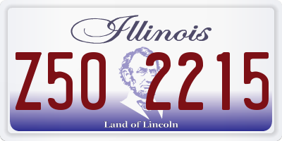 IL license plate Z502215