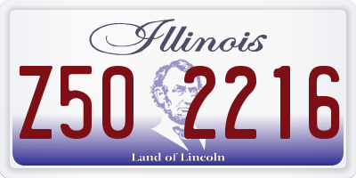 IL license plate Z502216