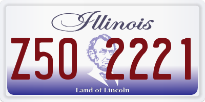 IL license plate Z502221