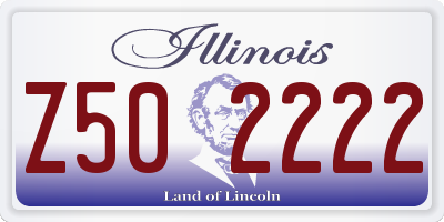 IL license plate Z502222