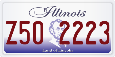 IL license plate Z502223