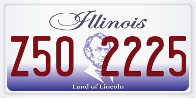 IL license plate Z502225