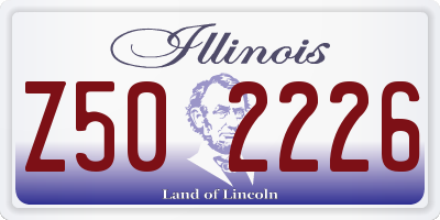 IL license plate Z502226